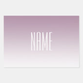 Modernes, elegantes Editierbares Text & Ombre Farb Geschenkpapier Set (Vorderseite)