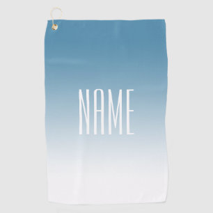 Modernes, elegantes Editierbares Text & Ombre Farb Golfhandtuch