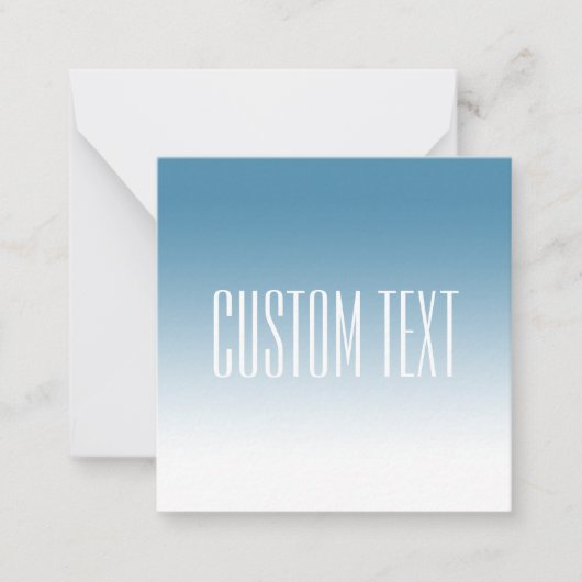 Modernes, elegantes Editierbares Text & Ombre Farb Mitteilungskarte (Vorderseite)