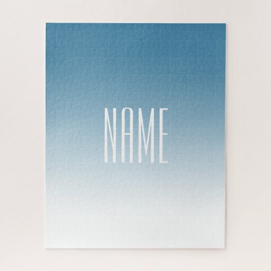 Modernes, elegantes Editierbares Text & Ombre Farb Puzzle (Vertikal)