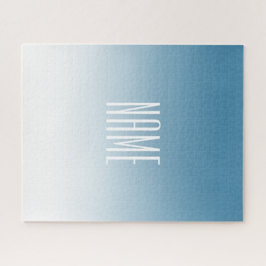 Modernes, elegantes Editierbares Text & Ombre Farb Puzzle (Horizontal)