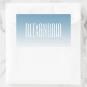 Modernes, elegantes Editierbares Text & Ombre Farb Rechteckiger Aufkleber (Tasche)