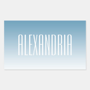 Modernes, elegantes Editierbares Text & Ombre Farb Rechteckiger Aufkleber