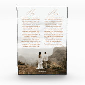 Modernes elegantes Ehepaar Fotoblock (Vorderseite)