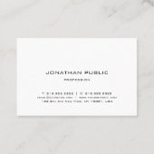 Modernes Elegantes Einfaches Beruflich Luxus Schli Visitenkarte (Rückseite)