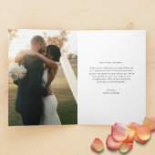 Modernes Elegantes Einfaches Design 2 Fotos Hochze Dankeskarte