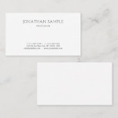 Modernes Elegantes einfaches Design Beruflich Schl Visitenkarte (Vorne/Hinten)