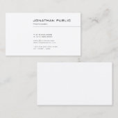 Modernes Elegantes einfaches Design Schlicht Beruf Visitenkarte (Vorne/Hinten)