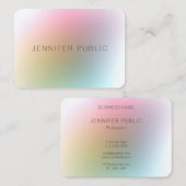 Modernes elegantes, einfaches Design Trendy Colorf Visitenkarte (Vorne/Hinten)