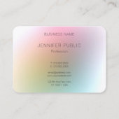 Modernes elegantes, einfaches Design Trendy Colorf Visitenkarte (Rückseite)