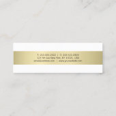 Modernes Elegantes, einfaches Design Trendy Schlic Mini Visitenkarte (Rückseite)