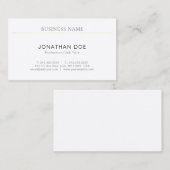 Modernes Elegantes, einfaches Design Trendy Schlic Visitenkarte (Vorne/Hinten)