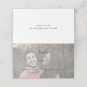 Modernes, elegantes, einfaches Foto geklappt Platzkarte (Außenseite Aufgefaltet)