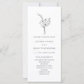 Modernes elegantes einfaches Hochzeitsprogramm für (Vorderseite)