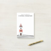 Modernes elegantes, einfaches Leuchtturm mit Wasse Post-it Klebezettel (Auf Schreibtisch)