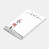 Modernes elegantes, einfaches Leuchtturm mit Wasse Post-it Klebezettel (angewinkelt)