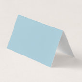 Modernes Elegantes Einfaches Licht Blau Visitenkarten (Rückseite)