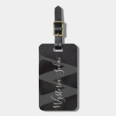 Modernes elegantes, einfaches Maskulinarisches Sch Gepäckanhänger (Vorderseite vertikal)