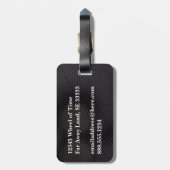 Modernes elegantes, einfaches Maskulinarisches Sch Gepäckanhänger (Rückseite vertikal)