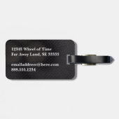 Modernes elegantes, einfaches Maskulinarisches Sch Gepäckanhänger (Rückseite horizontal)