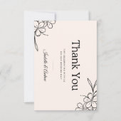 Modernes elegantes, einfaches Minimalistisches Hoc Mitteilungskarte (Rückseite)