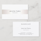Modernes Elegantes Einfaches Schlichtes Silber Ber Visitenkarte (Vorne/Hinten)