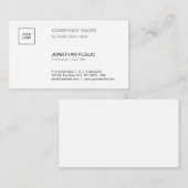 Modernes elegantes einfaches schlichtes visitenkarte (Vorne/Hinten)