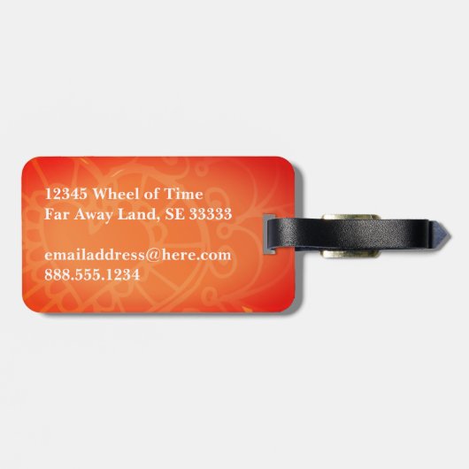 Modernes, elegantes, einfaches, schnelles, feines gepäckanhänger (Rückseite horizontal)