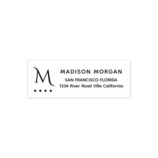 Modernes Elegantes Einfaches Schwarzes Permastempel (Design)