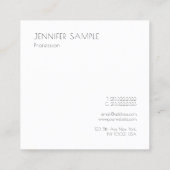 Modernes, elegantes, einfaches Template Beruflich Quadratische Visitenkarte (Rückseite)
