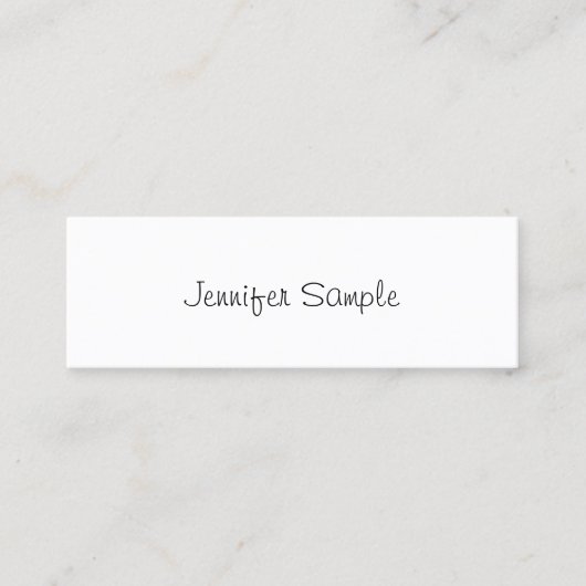 Modernes, elegantes, einfaches Template Freehand S Mini Visitenkarte (Vorderseite)