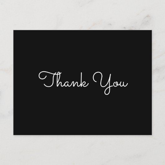 Modernes Elegantes Einfaches Vielen Dank Postkarte (Vorderseite)