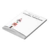 Modernes Elegantes Einfaches Wasserfarben Leuchttu Notizblock (Rotiert)