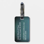 Modernes elegantes einfaches Wasserfarben Ombre Mo Gepäckanhänger (Rückseite vertikal)