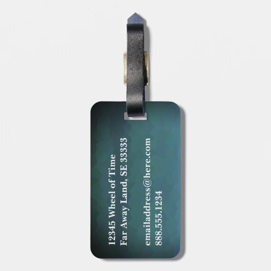 Modernes elegantes einfaches Wasserfarben Ombre Mo Gepäckanhänger (Rückseite vertikal)