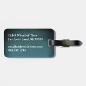 Modernes elegantes einfaches Wasserfarben Ombre Mo Gepäckanhänger (Rückseite horizontal)