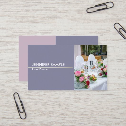 Modernes elegantes Ereignis mit harmonischen Farbe Visitenkarte (Vorderseite/Rückseite Beispiel)