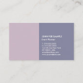 Modernes elegantes Ereignis mit harmonischen Farbe Visitenkarte (Rückseite)