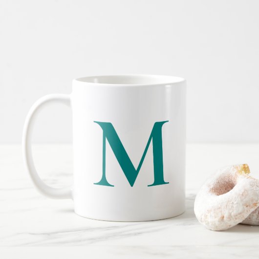 Modernes elegantes, erstklassiges Mit Monogramm Te Kaffeetasse (Mit Donut)
