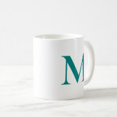 Modernes elegantes, erstklassiges Mit Monogramm Te Kaffeetasse (VorderseiteRechts)