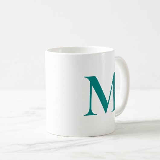 Modernes elegantes, erstklassiges Mit Monogramm Te Kaffeetasse (VorderseiteRechts)