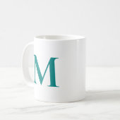 Modernes elegantes, erstklassiges Mit Monogramm Te Kaffeetasse (Vorderseite Links)