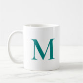 Modernes elegantes, erstklassiges Mit Monogramm Te Kaffeetasse (Links)