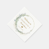 Modernes, elegantes Eukalyptus-Brautparty Serviett Serviette (Ecke)