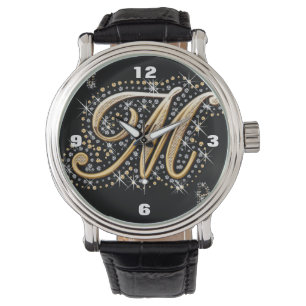 modernes elegantes extravagantes Monogramm des Armbanduhr