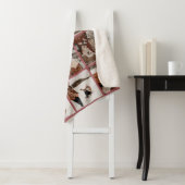 Modernes elegantes Familienfoto Collage Dusty Pink Sherpadecke (Beispiel)