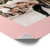 Modernes, elegantes Familienfoto Collage Pink Keep Poster (Ecke)
