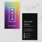 Modernes, elegantes Farbverlauf mit farbenfrohen h Visitenkarte (Vorne/Hinten)