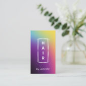 Modernes, elegantes Farbverlauf mit farbenfrohen h Visitenkarte (Stehend Vorderseite)