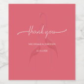 Modernes elegantes Flamingo Coral Red Weinetikett (Einzelnes Label)